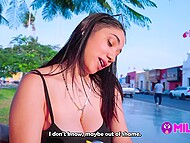 Amateur Latina BBW comes to television casting and agrees to strip naked 4