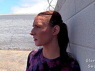 Nervous shy teenager reveals her secret fantasy in the gloryhole 6