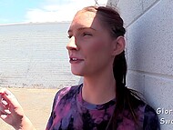 Nervous shy teenager reveals her secret fantasy in the gloryhole 7
