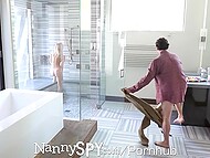 Caught red-handed nanny Catie Parker copulates with her boss for using a dildo 6