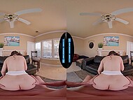 Leana Lovings indulges in virtual reality hardcore pleasure, addicted to your cock 11