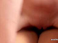 Amateur German females with strapons have lesbian sex with each other 6