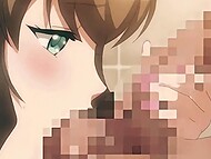 Massive mammaries of the hot Hentai chick sway in a sexy way while she rides a cock 7