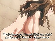 Massive mammaries of the hot Hentai chick sway in a sexy way while she rides a cock 9