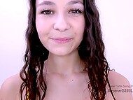 Liz Jordan, the adorable newcomer with zero experience, gets fucked at her first audition in POV 5