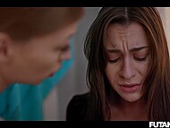 Kinky Futanari babe Josephine Jackson cums twice into her girlfriend's pussy 5