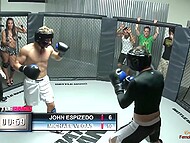 Kelly Divine is penetrated anally when loses a fight in the ring 6