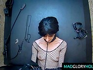 Skinny Czech whore with tiny tits moans with pleasure when having her pussy tortured 8