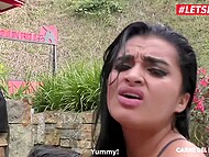 Two strangers picked up and fucked a horny Colombian babe 9