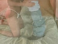 Adorable teen Jennifer Luv enjoys a shower of jizz after intense copulation 4
