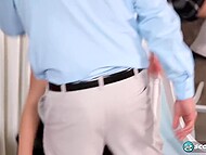 Strict teacher disciplines a naughty schoolgirl with using his own cock after classes 10