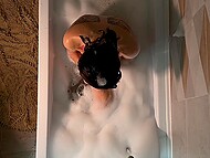 Lecherous teen hottie Murmuriel teases with her perfect body when taking a bubble bath 4