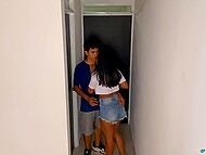 Hot Latina gal warms her pussy up before having it nailed by boyfriend 6