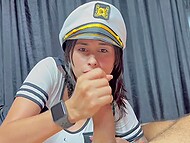 Super-sexy Spanish captain bounces her huge oiled ass on the dick in POV 11