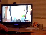 Amateur wife with glasses strokes her man's cock waiting for him to burst with jizz 5