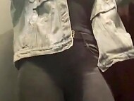 Dirty-minded cougar Liza Virgin naughtily rubbed her pussy in the dressing room of the store 11