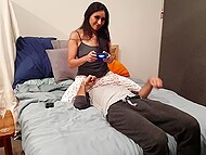 FunAussieCouple indulges in a smothering session, fart included 4