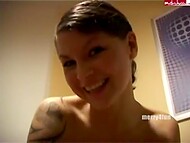 Amateur German chick gets anal creampie from her boyfriend for home porn 5