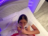 Latina chick Esther Muniz desires pleasure in her solitude at home with her stepbrother, craving for his seed 9