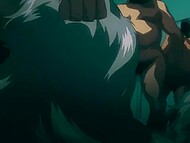 Two Hentai bitches with immense boobs copulate till getting wet bukkake 4