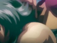 Two Hentai bitches with immense boobs copulate till getting wet bukkake 5