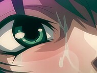 Two Hentai bitches with immense boobs copulate till getting wet bukkake 7