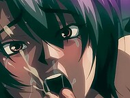 Two Hentai bitches with immense boobs copulate till getting wet bukkake 8