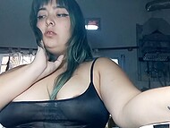 Latina stepmom Reyna Tirana craves her stepson's dick so much that gets down to rubbing her slit 5