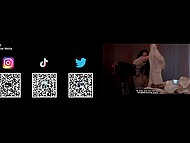 Horny Asian teen HongKongDoll sticks her rubber dildo to the floor and rides it till orgasm 11