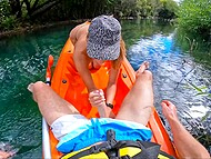 Mature Latina likes to see her man reaching orgasm when having sex outdoors 5