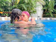 Imalexapink hosted shower sex, eagerly accepting her GF's eagerly reaching fingers 6