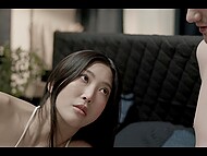 Sam Bourne's wife Emiri Momota's mouth is filled with a cock in a frozen time during steamy sex 5