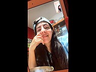 Alaska Zade pleasures herself with a dildo in the new house while her girlfriend is away 11