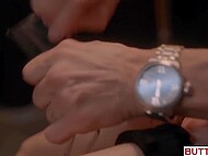 Excited fit Angelika Grays begs for Marcello Bravo for light bondage and to fill her perfect ass with his shaft 6