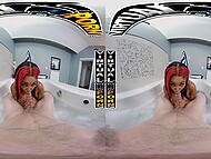 Jordyn Falls coaxes boredom-stricken Danny Steele into joining her for a spicy, virtual porn experience 4