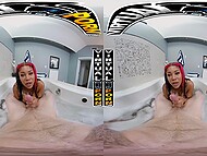 Jordyn Falls coaxes boredom-stricken Danny Steele into joining her for a spicy, virtual porn experience 5