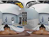 Jordyn Falls coaxes boredom-stricken Danny Steele into joining her for a spicy, virtual porn experience 7