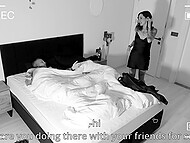 Hubby shows the way his wife behaves during a night out with her girlfriends 11