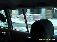 Young riders indulging in forbidden pleasures in the back of a taxi 4