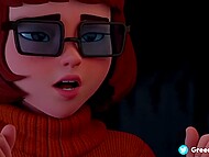 Sexy red-haired 3D chick Velma meets a bunch of ghost cocks for her pussy and ass 5