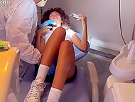 Beatrice Segreti undergoes an unconventional dental procedure: the dentist fucks her properly 9