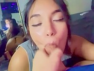 Canelittta takes sexy face slapping while giving sloppy blowjob to her man in POV 10