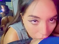 Canelittta takes sexy face slapping while giving sloppy blowjob to her man in POV 9