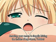 Her mouth and pussy pleasured during a passionate 69 with a handsome stud in Hentai cartoon 11