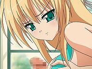 Her mouth and pussy pleasured during a passionate 69 with a handsome stud in Hentai cartoon 6