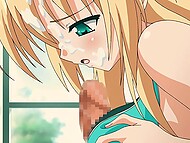 Her mouth and pussy pleasured during a passionate 69 with a handsome stud in Hentai cartoon 7