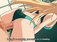 Her mouth and pussy pleasured during a passionate 69 with a handsome stud in Hentai cartoon 9