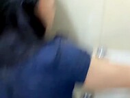 Alexa Joes narrowly avoided being discovered by her boyfriend in the bathroom while cheating on him 9