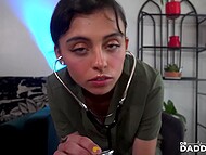 Intrigued patient receives complimentary phallus inspection by sexy nurse Angel Windell 5