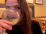 Filthy lady boss receives a sudden facial after sucking a cock in beer house lavatory 6